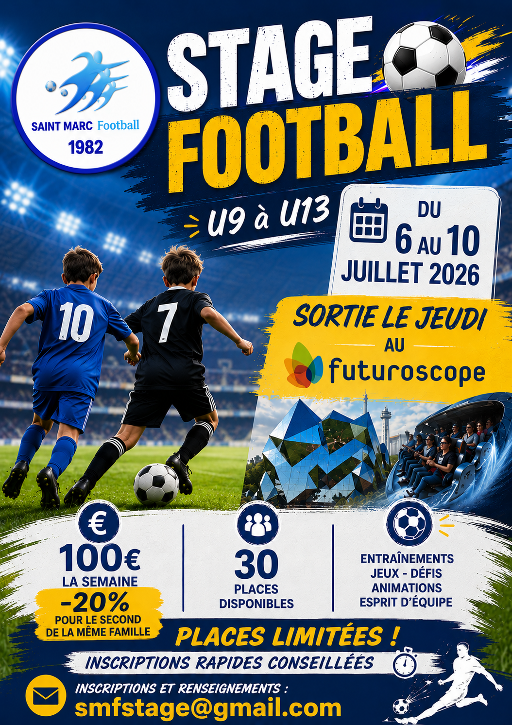 Stage vacances Saint Marc Football